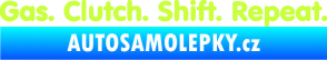 Samolepka Gas Clutch Shift Repeat limetová