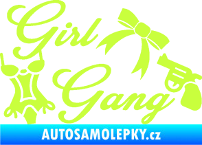 Samolepka Girl gang 001 limetová