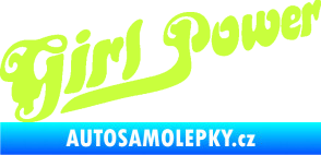 Samolepka Girl Power nápis limetová