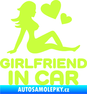 Samolepka Girlfriend in car limetová