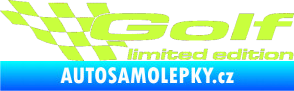Samolepka Golf limited edition levá limetová