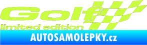 Samolepka Golf limited edition pravá limetová