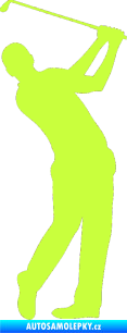 Samolepka Golfista 002 pravá limetová