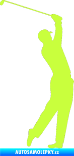 Samolepka Golfista 003 pravá limetová