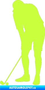 Samolepka Golfista 007 levá limetová