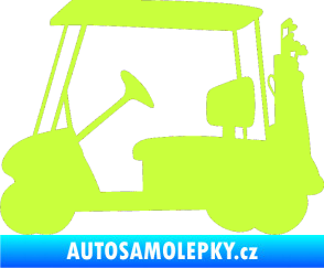 Samolepka Golfista 012 levá vozík limetová