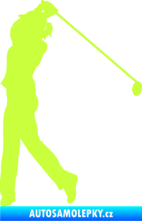 Samolepka Golfistka 013 levá limetová