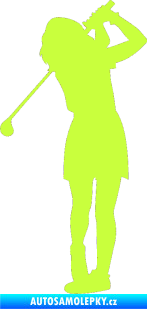 Samolepka Golfistka 014 levá limetová