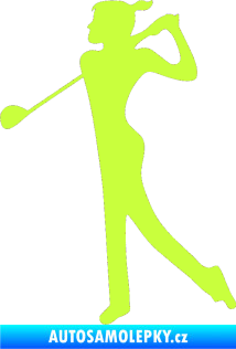Samolepka Golfistka 016 levá limetová