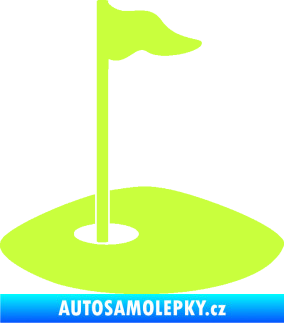 Samolepka Golfová jamka 001 levá limetová