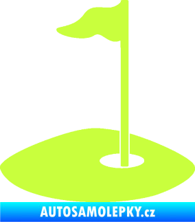 Samolepka Golfová jamka 001 pravá limetová