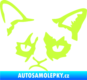 Samolepka Grumpy cat 001 levá limetová