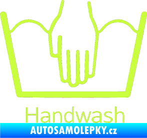 Samolepka Handwash ruční mytí limetová