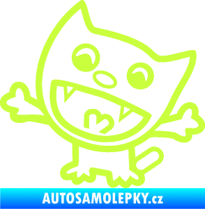 Samolepka Happy cat 001 levá limetová