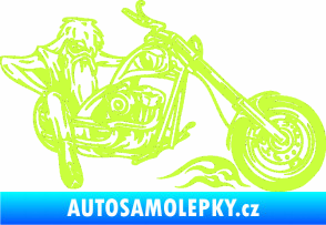 Samolepka Harley 001 pravá limetová