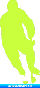 Samolepka Hokejista 004 pravá limetová