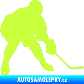 Samolepka Hokejista 016 pravá limetová