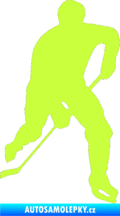 Samolepka Hokejista 022 pravá limetová