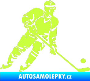 Samolepka Hokejista 027 pravá limetová