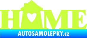 Samolepka Home nápis s domečkem limetová