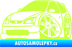 Samolepka Honda Civic karikatura levá limetová