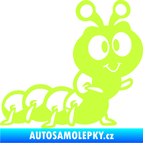 Samolepka Housenka 002 pravá limetová