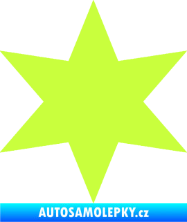 Samolepka Hvězda 002 limetová