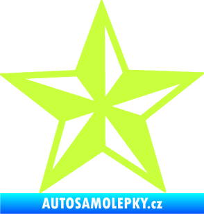 Samolepka Hvězda námořní limetová