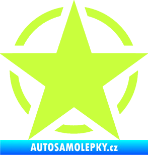 Samolepka Hvězda US Army 001 limetová