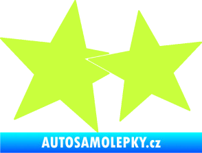 Samolepka Hvězdy 002 levá spojené limetová