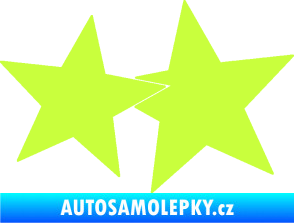 Samolepka Hvězdy 002 pravá spojené limetová