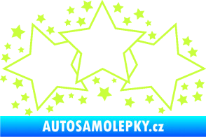 Samolepka Hvězdy a hvězdičky dekor limetová