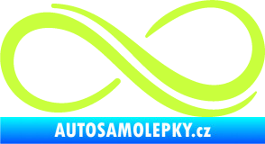 Samolepka Infinity 001 pravá symbol nekonečno limetová