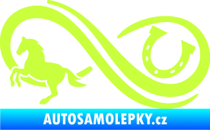 Samolepka Infinity 005 levá koník s podkovou limetová