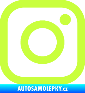 Samolepka Instagram logo limetová