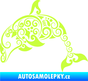 Samolepka Interiér 015 levá delfín limetová