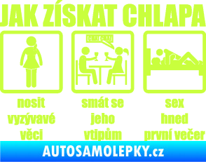 Samolepka Jak získat chlapa limetová
