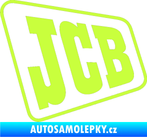 Samolepka JCB - jedna barva limetová