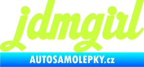 Samolepka Jdm girl 002 nápis limetová