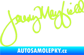 Samolepka Podpis Jeremy Mayfield  limetová