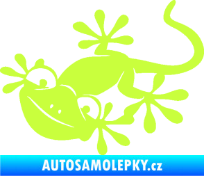 Samolepka Ještěrka 018 levá kouká limetová