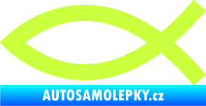 Samolepka Jesus rybička 002 křesťanský symbol limetová