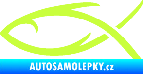 Samolepka Jesus rybička 008 limetová