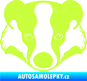 Samolepka Jezevec 001  limetová