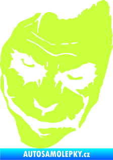 Samolepka Joker 002 levá tvář limetová