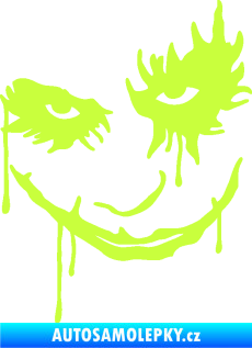 Samolepka Joker 003 levá tvář limetová