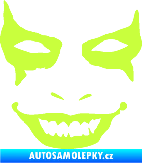 Samolepka Joker 004 tvář levá limetová