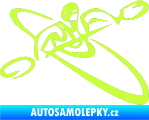 Samolepka Kajakář 001 pravá limetová
