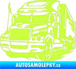 Samolepka Kamion 002 levá nákladní auto limetová