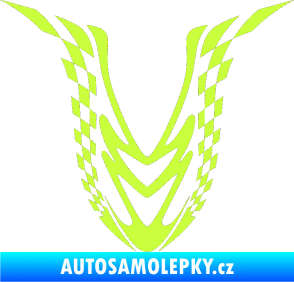 Samolepka Kapota 006 šachovnice limetová